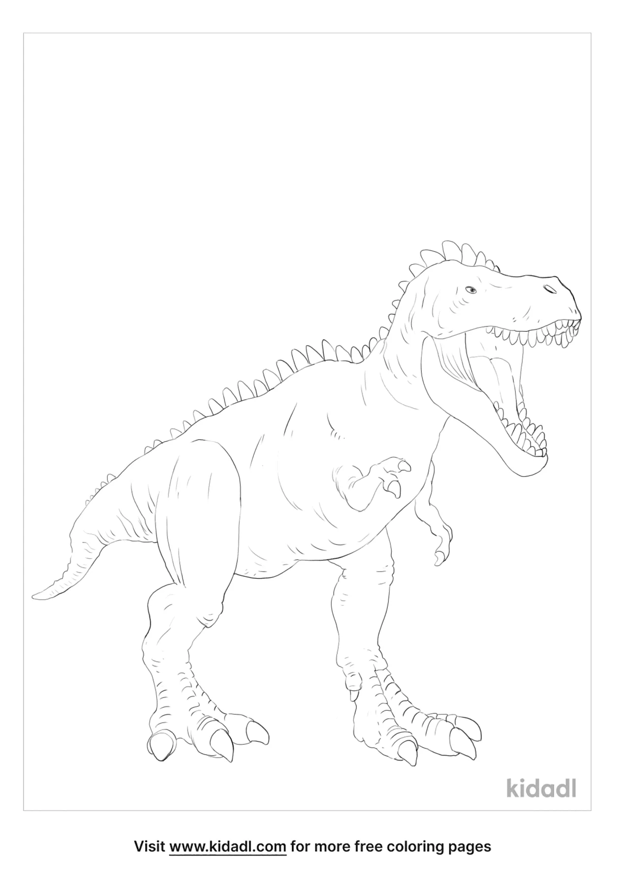 Free tarbosaurus coloring page coloring page printables