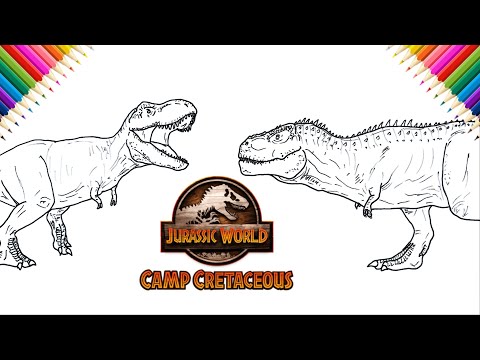 How to draw trex vs tarbosaurus cap cretaceous hidden adventure