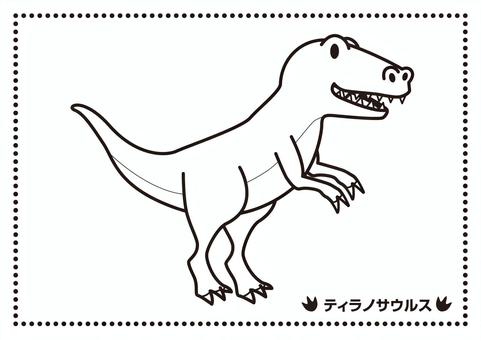 Free vectors tyrannosaurus coloring page