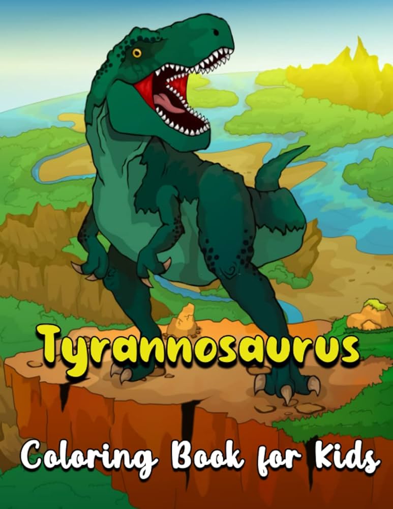 Tyrannosaurus coloring book for kids beautiful and adorable coloring pages of tyrannosaurus illustrations great dinosaurs coloring book for young relieve stress perfect gift for little kids publishing haroespay books