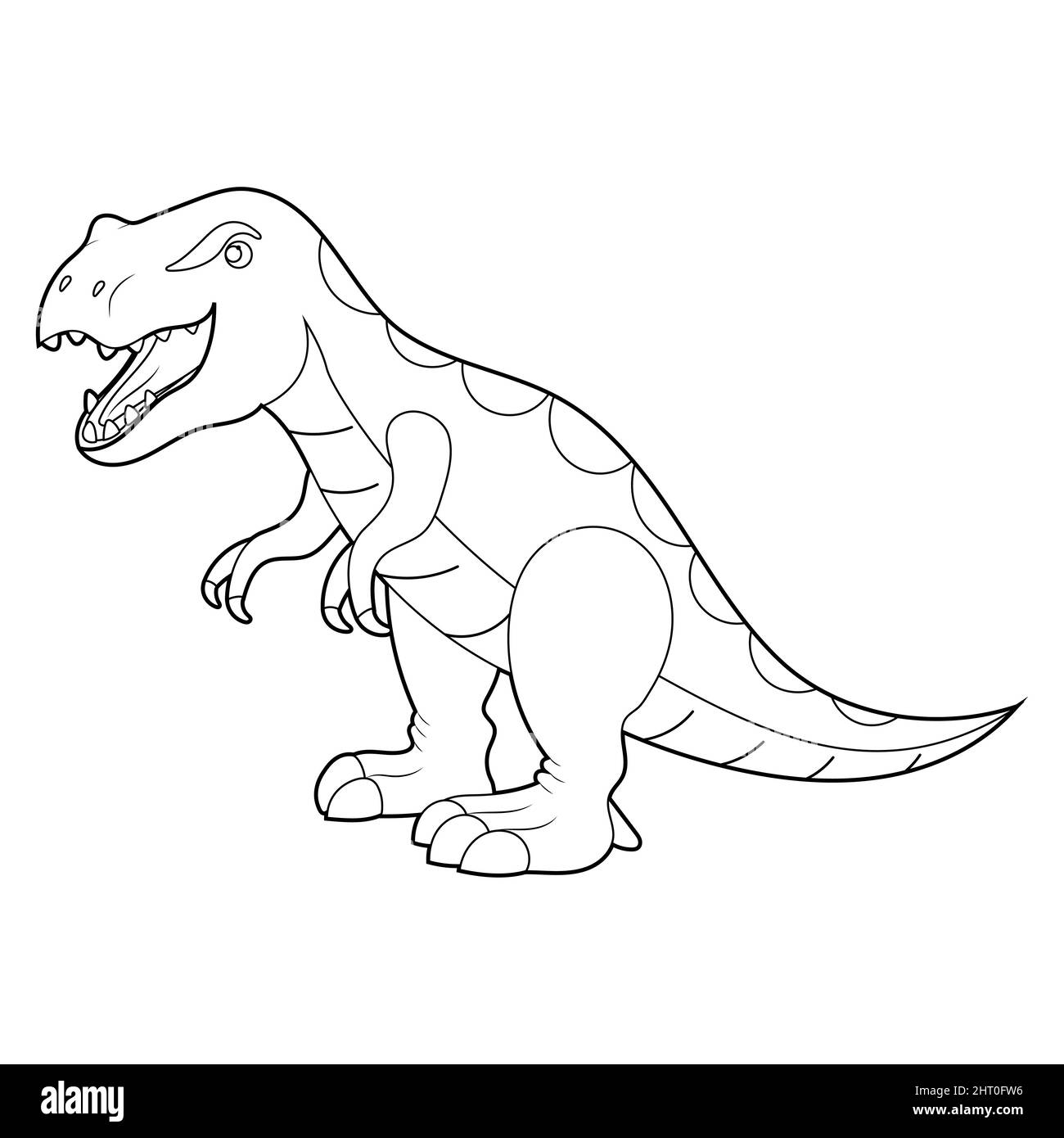 Coloring book for kids dinosaur tyrannosaurus vector isolated on a white background stock vector image art