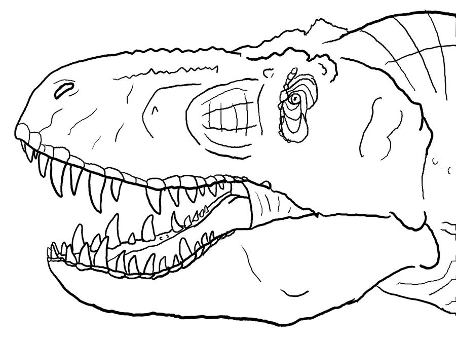 Tyrannosaurus coloring page by theblazinggecko on