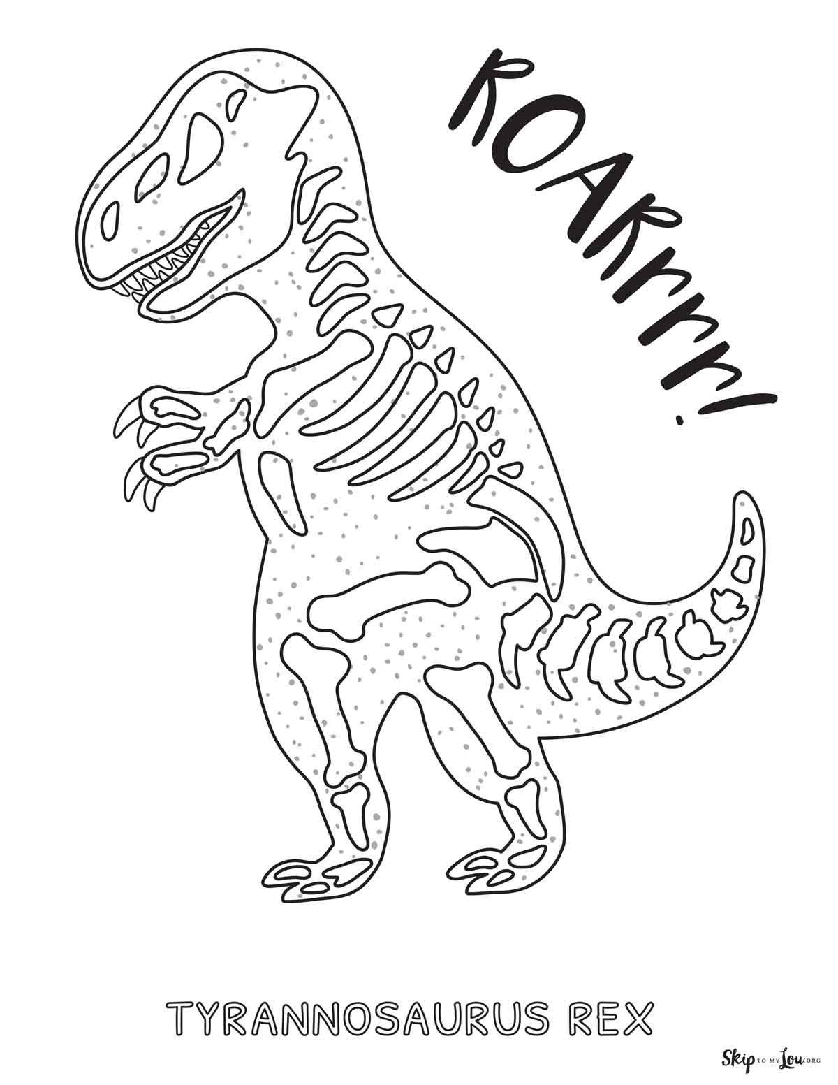 T rex coloring pages skip to my lou