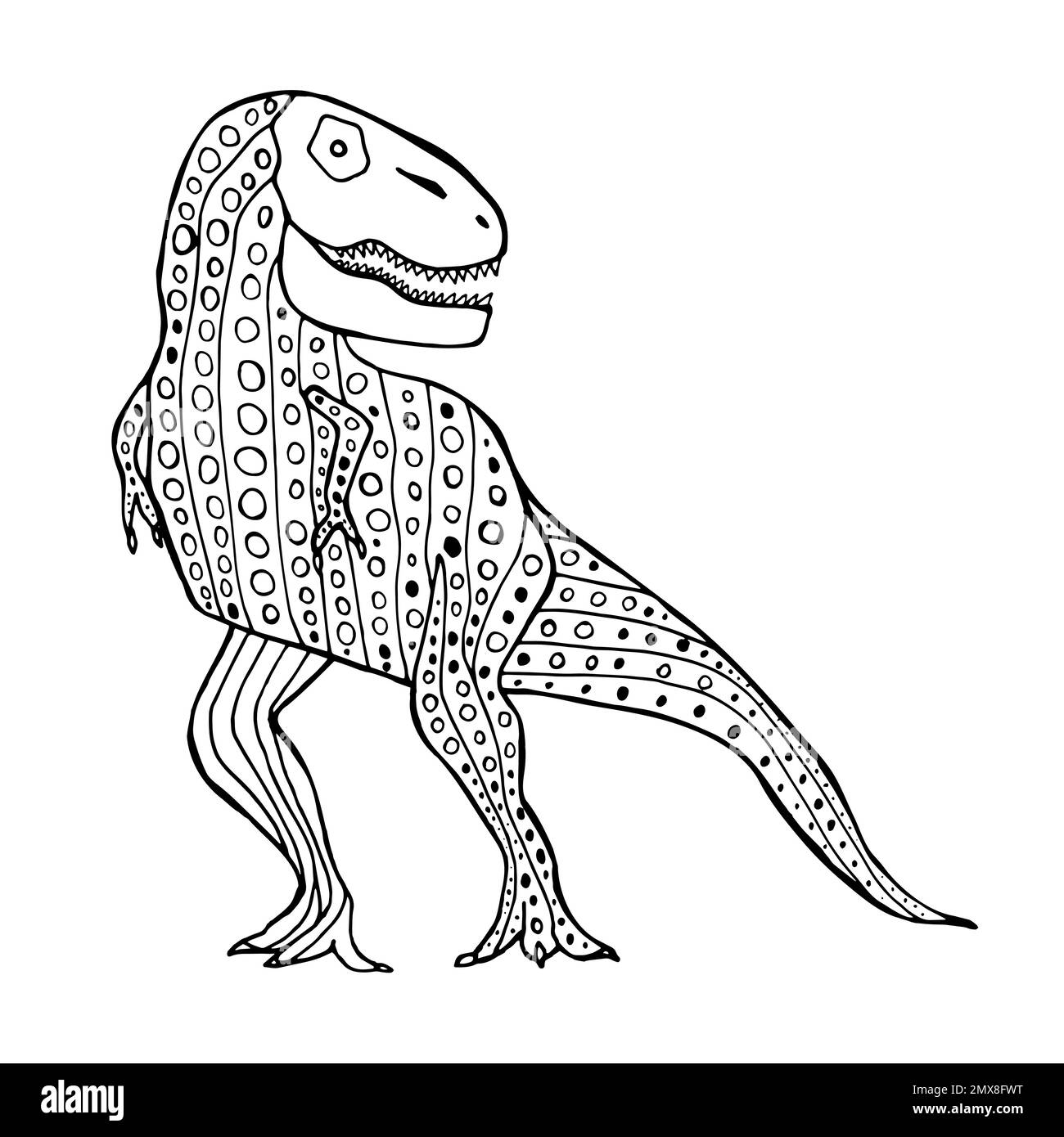 Cartoon tarbosaurus dinosaur for coloring book stock vector image art