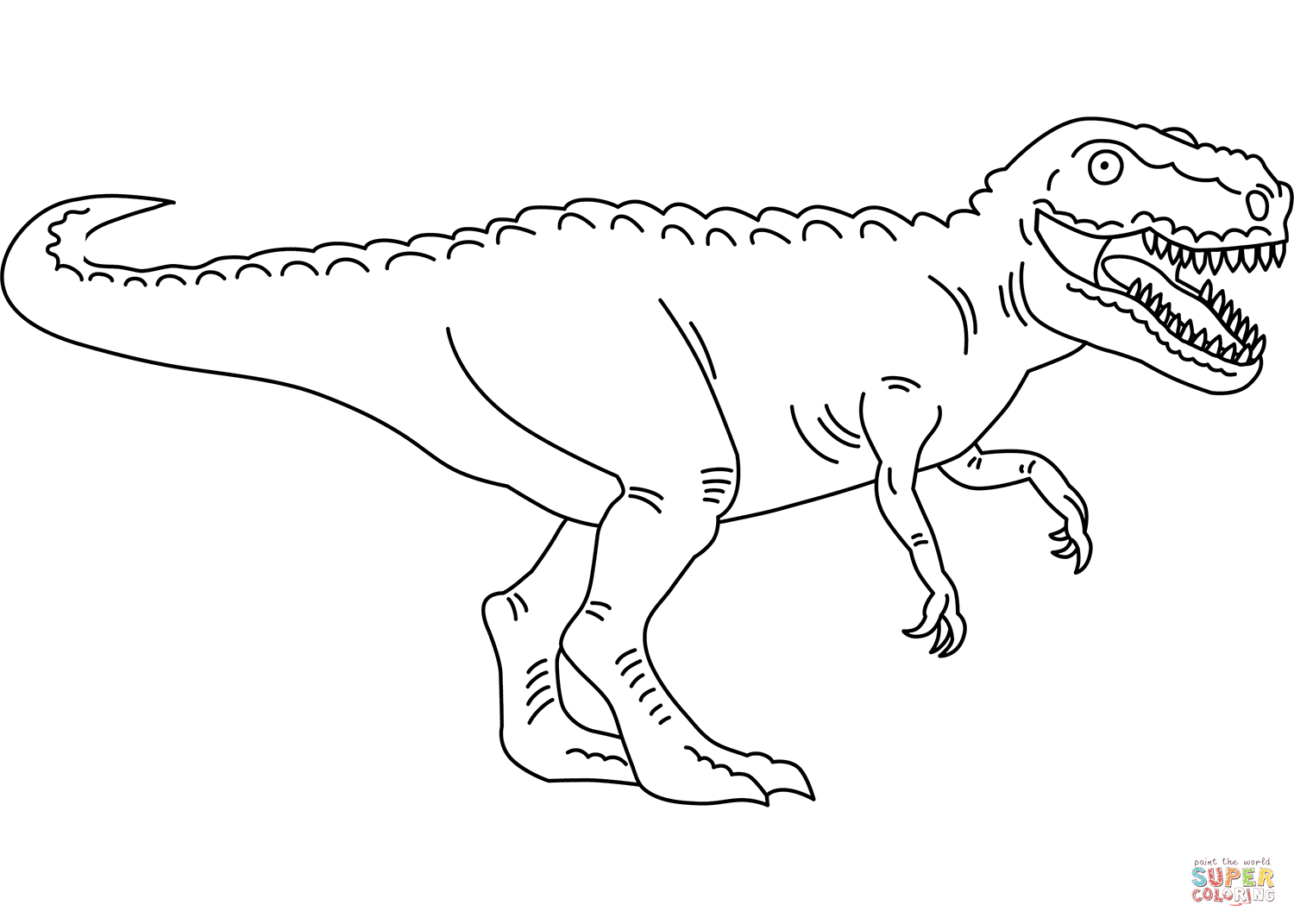 Tyrannosaurus coloring page free printable coloring pages