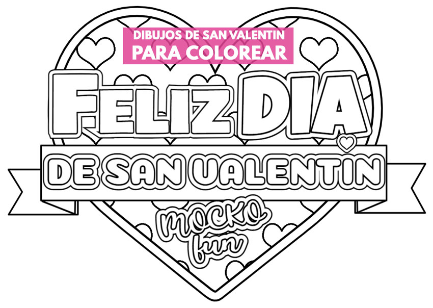 Dibujos de san valentin para colorear