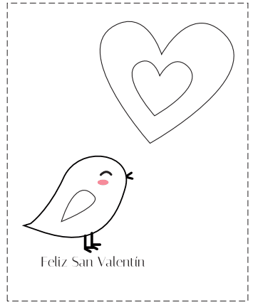 Tarjetas de san valentãn para descargar y colorear gratis