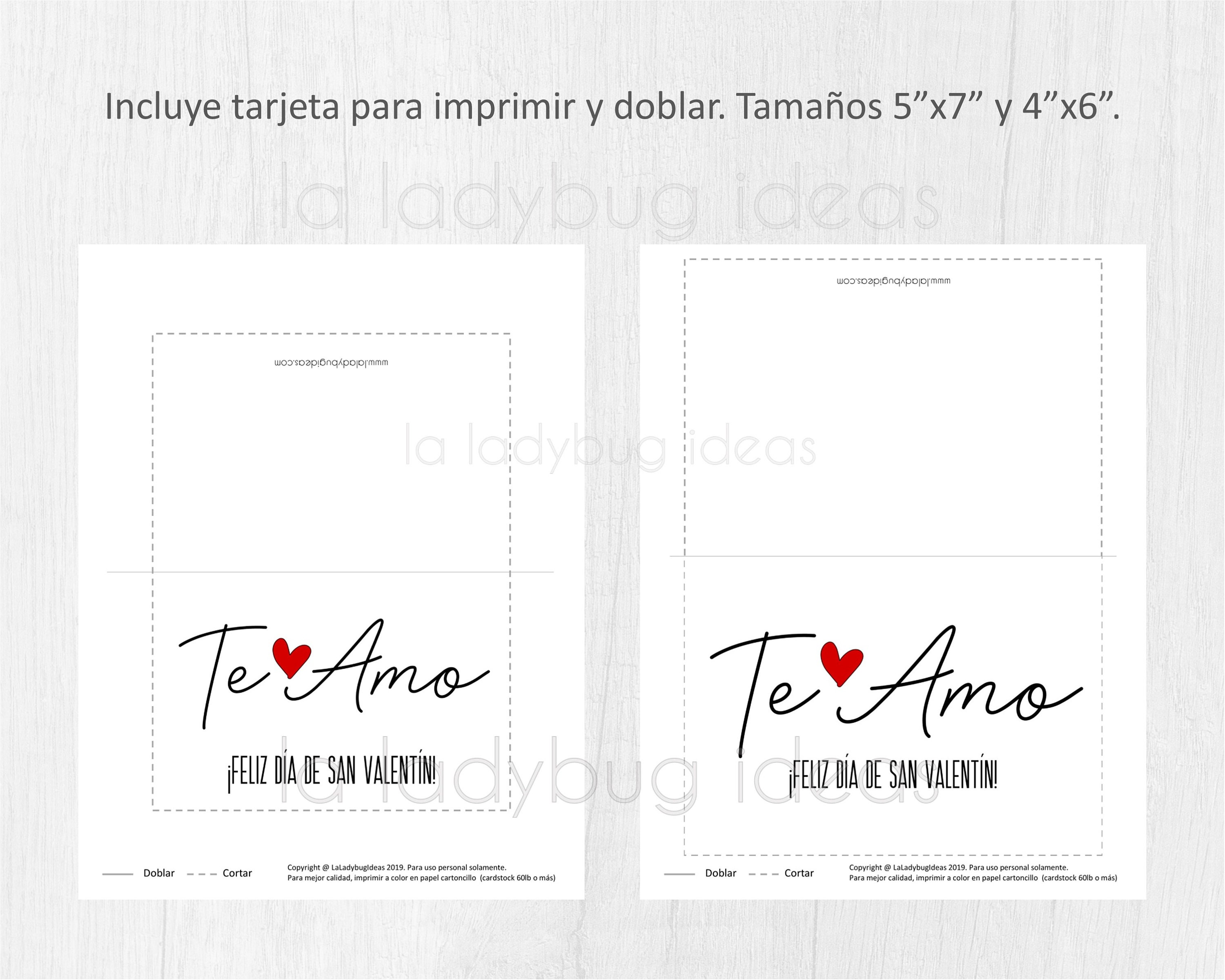 Tarjeta de san valentin para imprimir feliz dia de san valentin archivo digital para imprimir printable valentines day card in spanish