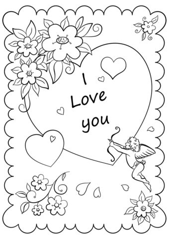 Valentines day card i love you coloring page from st valentines day category selâ love coloring pages valentines day coloring page valentines day coloring