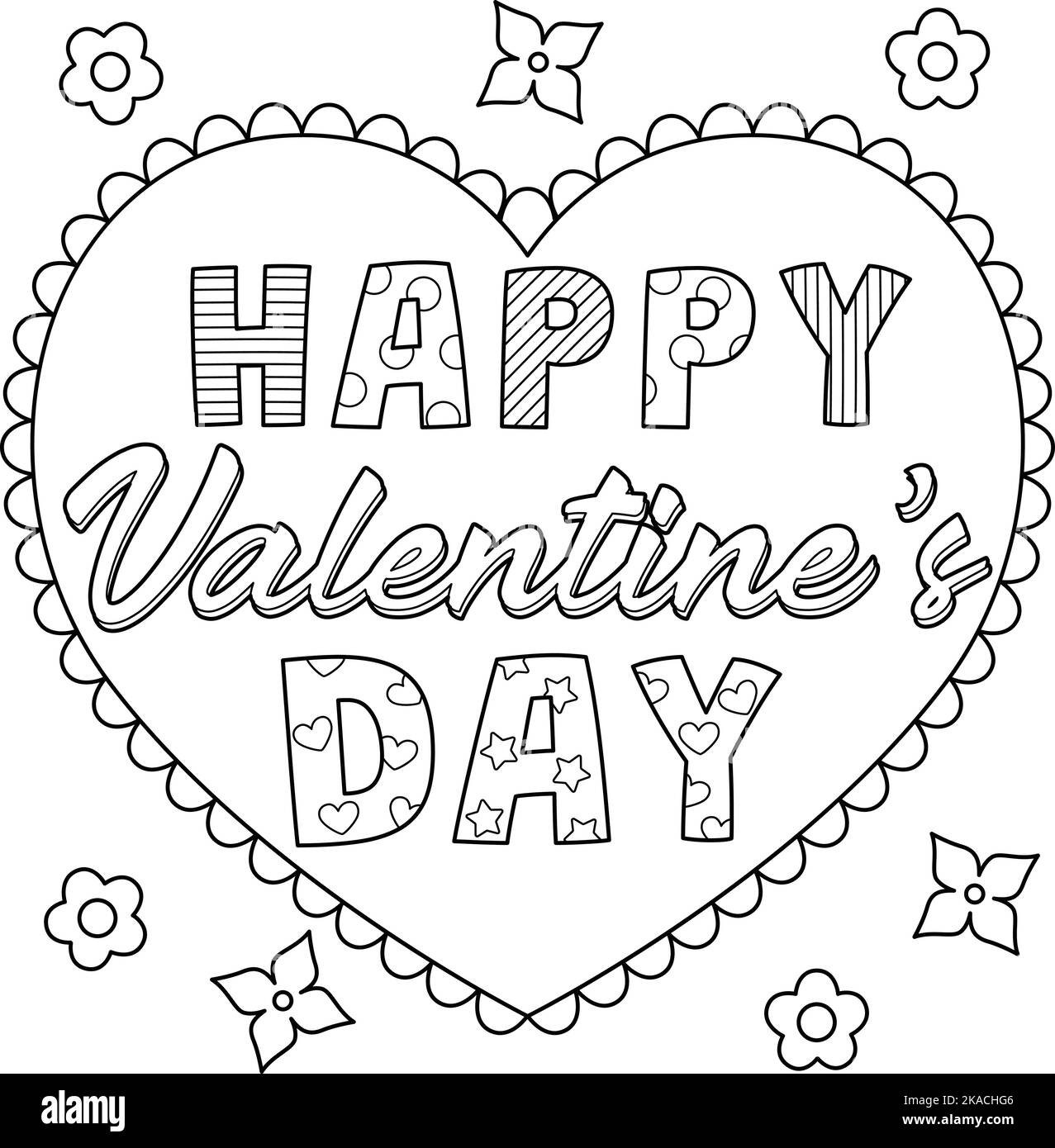 Happy valentines day black and white stock photos images