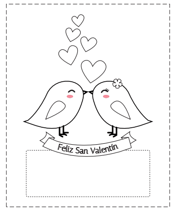 Tarjetas de san valentãn para descargar y colorear gratis