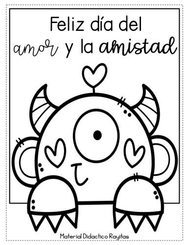 Dibujos colorear dãa del amor y amistad