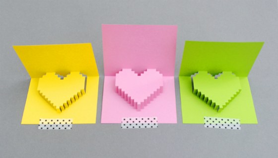 Tarjetas del de febrero para imprimir con efecto pop up