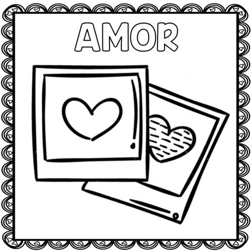 Tarjetas para colorear dia del amor y la amistad