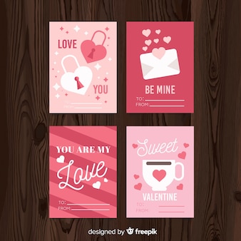 Vector e ilustracion de tarjetas san valentin para dcargar gratis