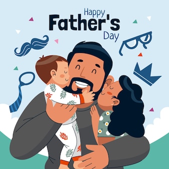 Vector e ilustracion de dia padre para dcargar gratis