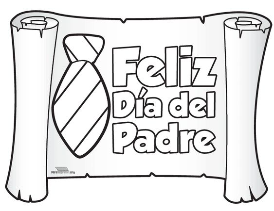 Tarjetas imprimibles dãa del padre para colorear