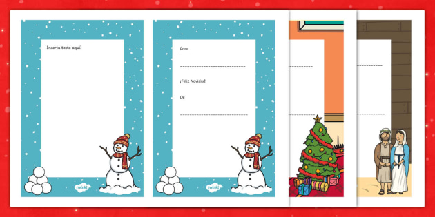 Tarjetas de navidad para imprimir teacher made