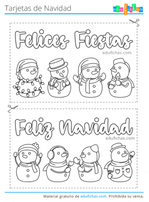 Tarjetas de navidad imprimir postales de navidad para niãos