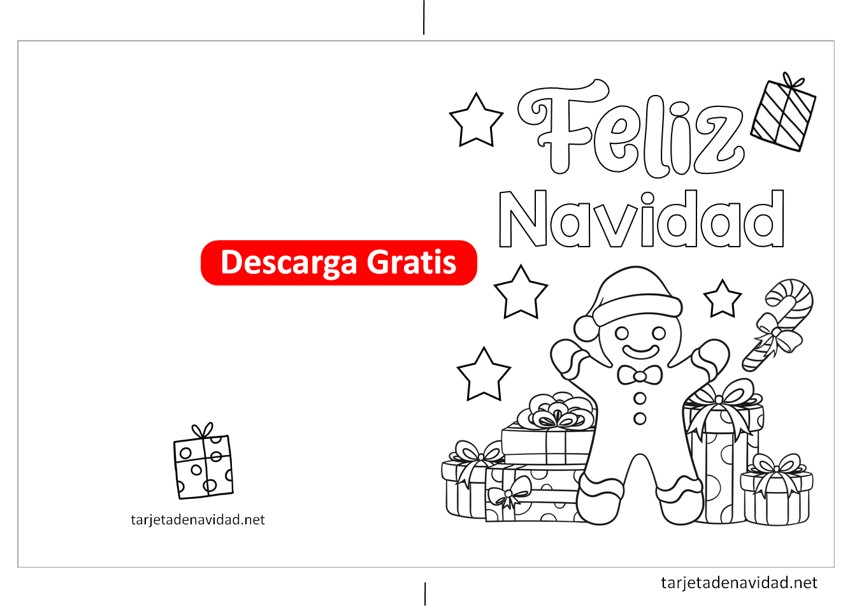 Tarjetas de navidad para colorear tarjetas de navidad