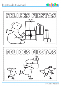 Tarjetas de navidad imprimir postales de navidad para niãos