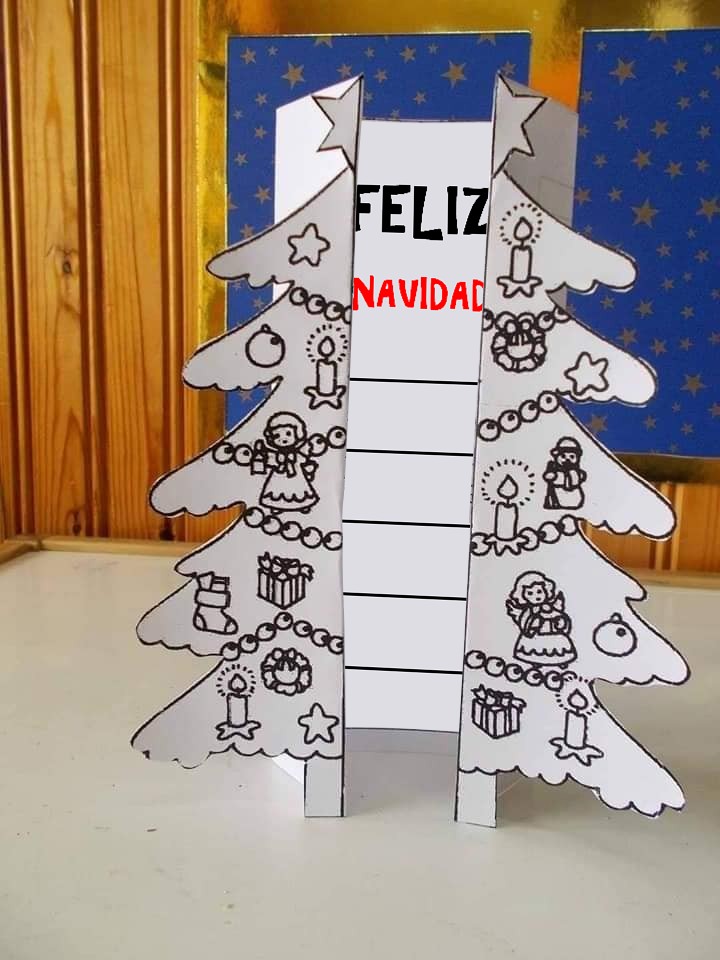 Tarjetas de navidad para imprimir y colorear