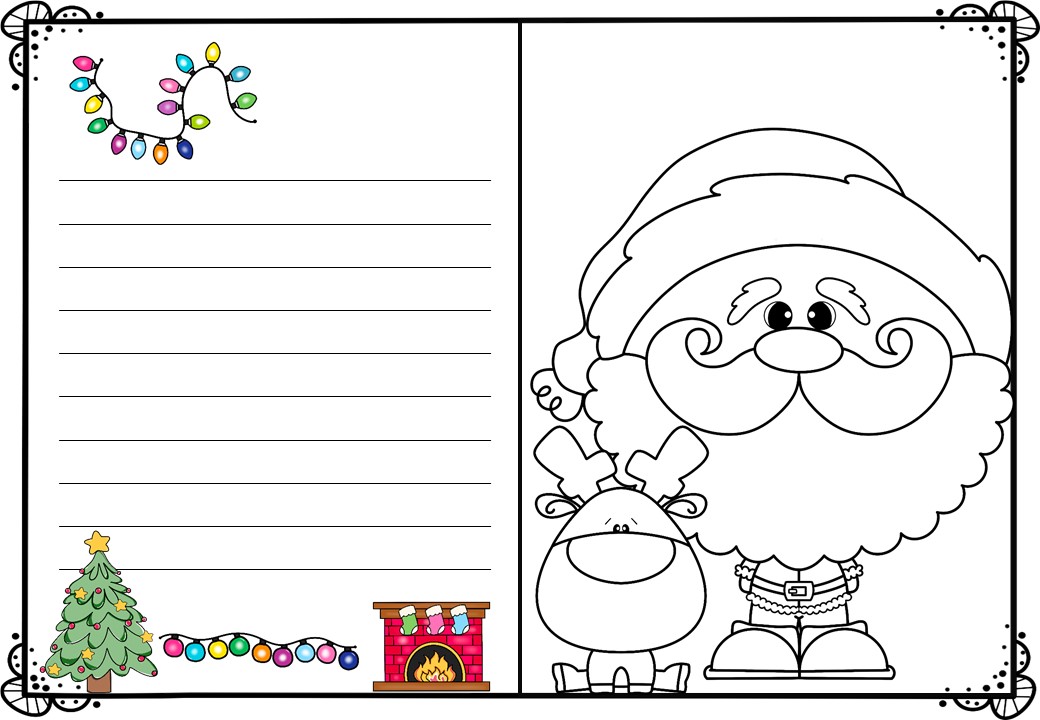 Tarjetas de navidad para escribir y colorear â imagenes educativas