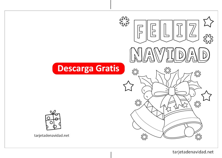 Tarjetas de navidad para colorear tarjetas de navidad