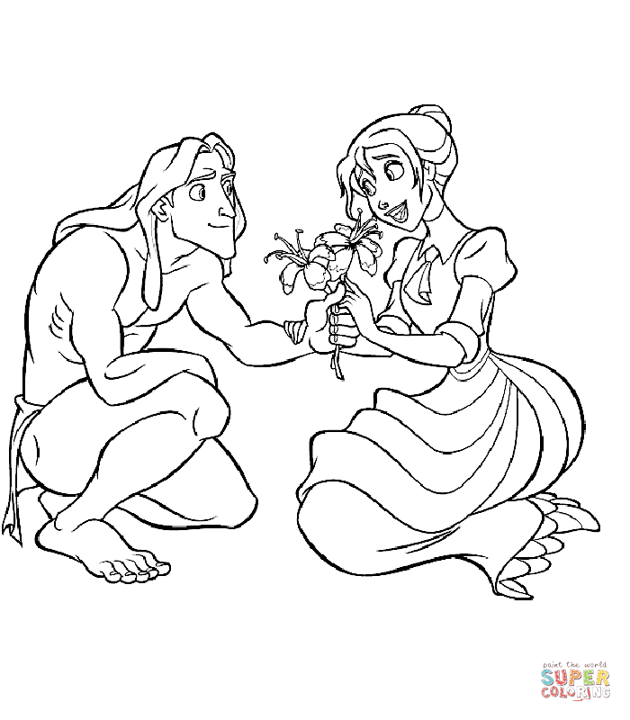 Tarzan and jane coloring page free printable coloring pages