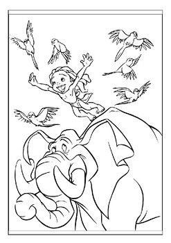 Explore the jungle through coloring with tarzan printable pages for kids