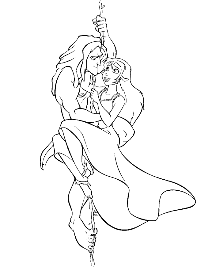 Tarzan coloring pages