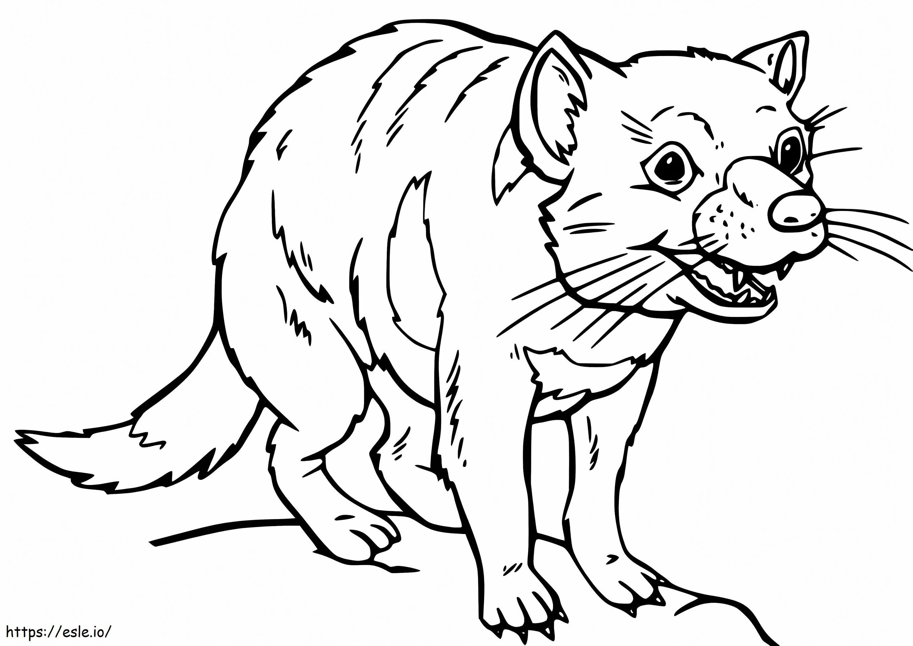 Funny tasmanian devil coloring page