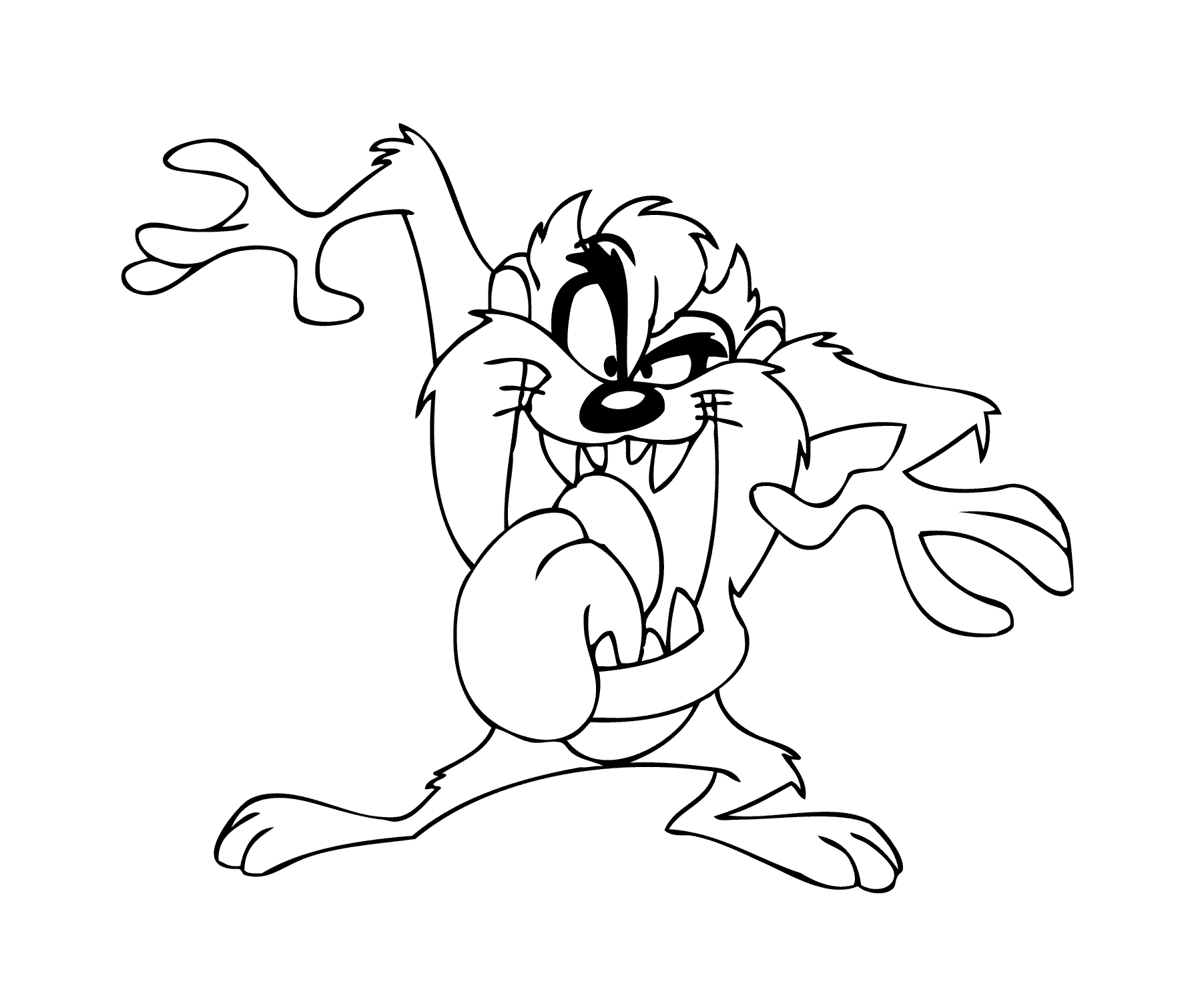 Tazmanian devil coloring pages for kids printable free