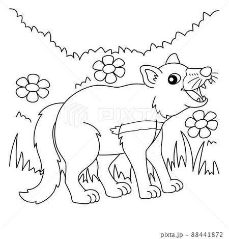 Tazmanian devil animal coloring page for kids