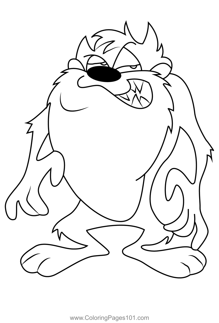 Angry tasmanian devil coloring page coloring pages tasmanian devil coloring pages for kids