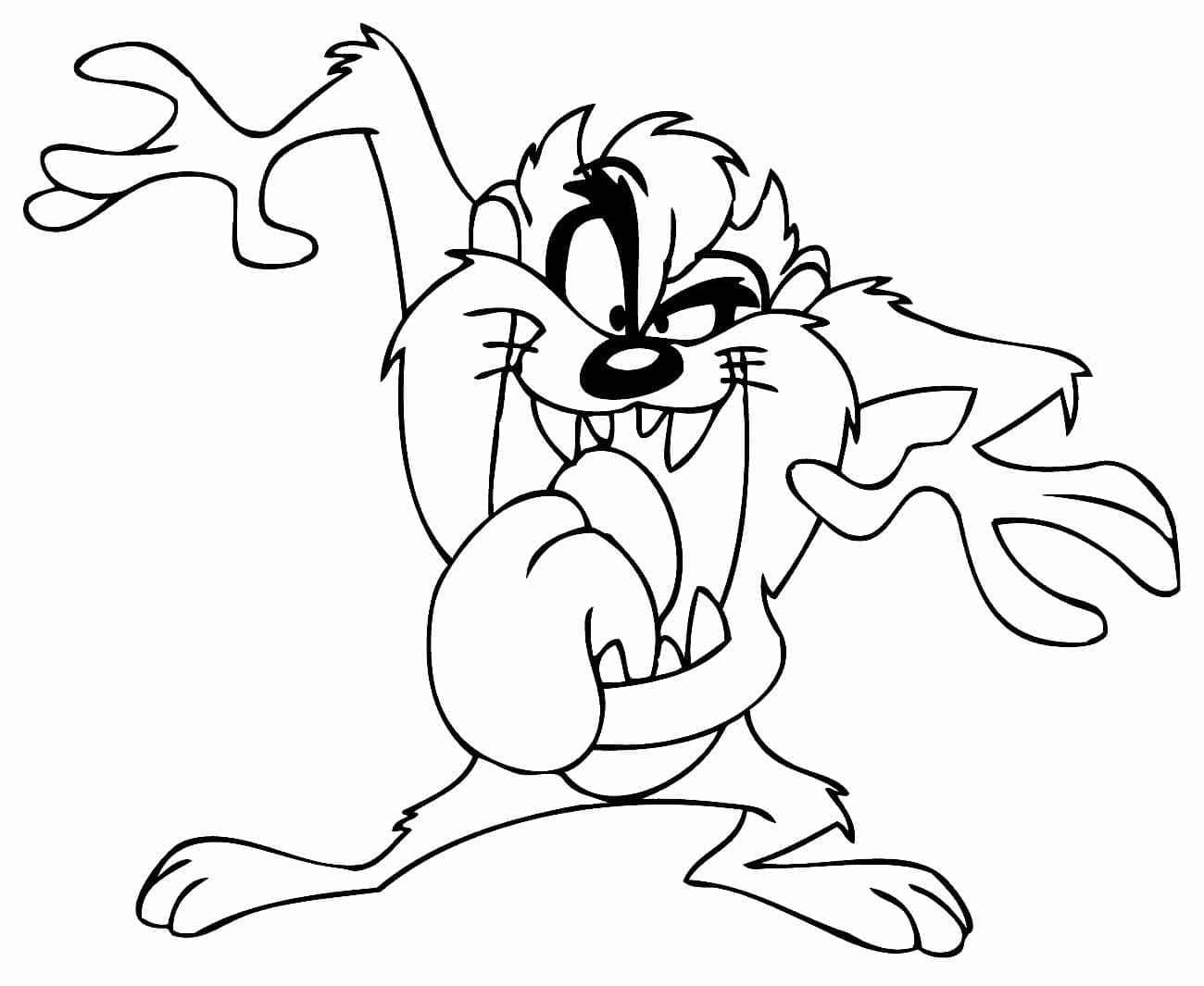 Taz coloring pages