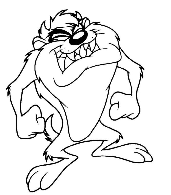 Tasmanian devil cartoon coloring page turkau cartoon coloring pages tasmanian devil cartoon coloring pages