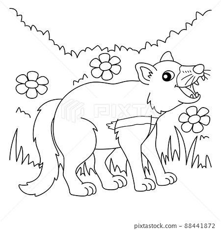 Tazmanian devil animal coloring page for kids