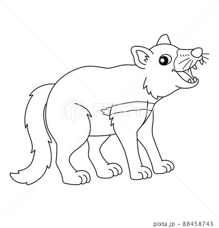 Tazmanian devil coloring page isolated for kids