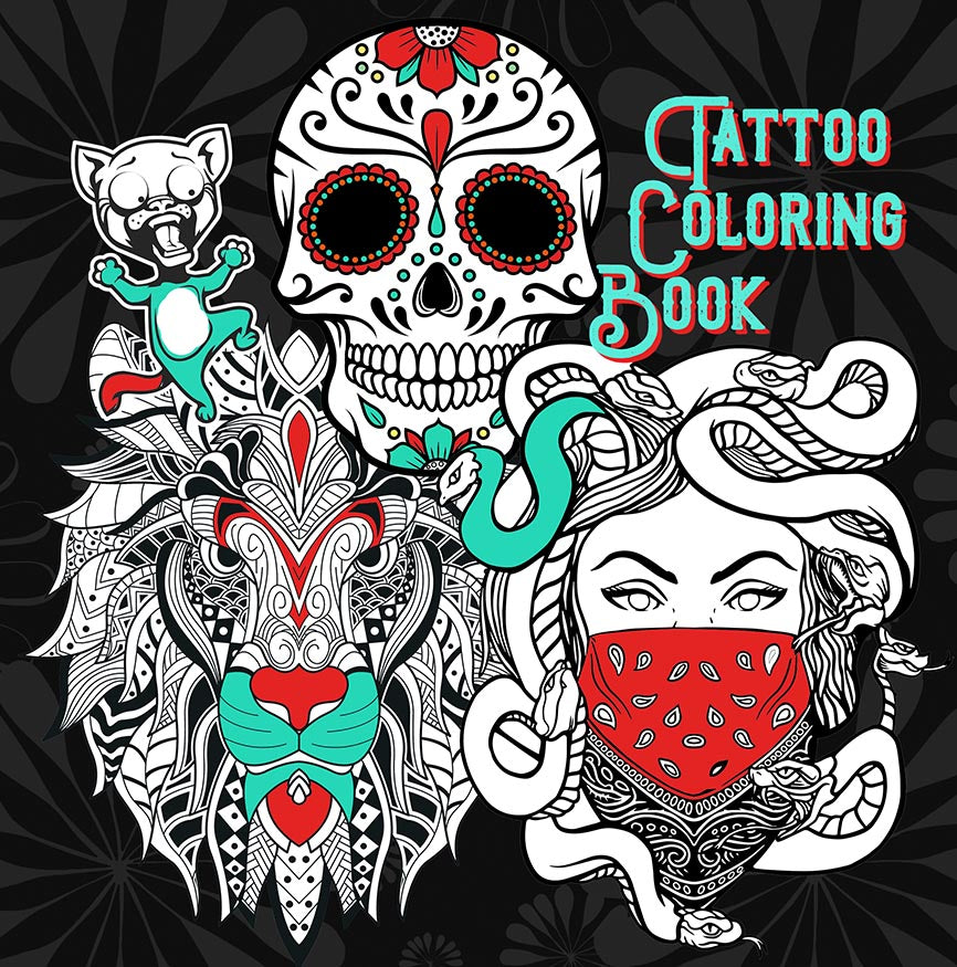 Tattoo coloring book for adults digital â monsoon publishing usa