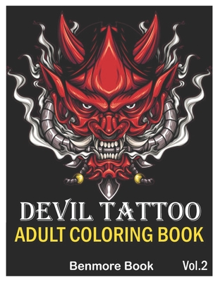 Devil tattoo adult coloring book an adult coloring book with awesome and relaxing tattoo designs for men and women coloring pages volume paperback rj julia booksellers