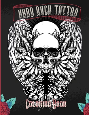 Hard rock tattoo adult coloring book with skulls art paperback phoenix books