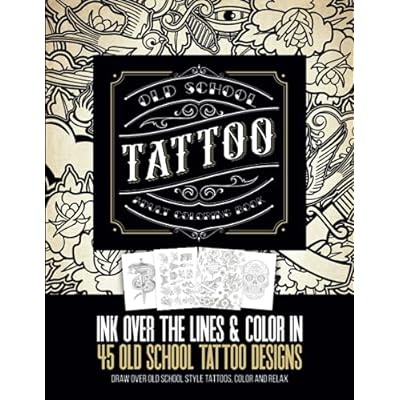 Old school tattoo adult lorg book draw over the dia