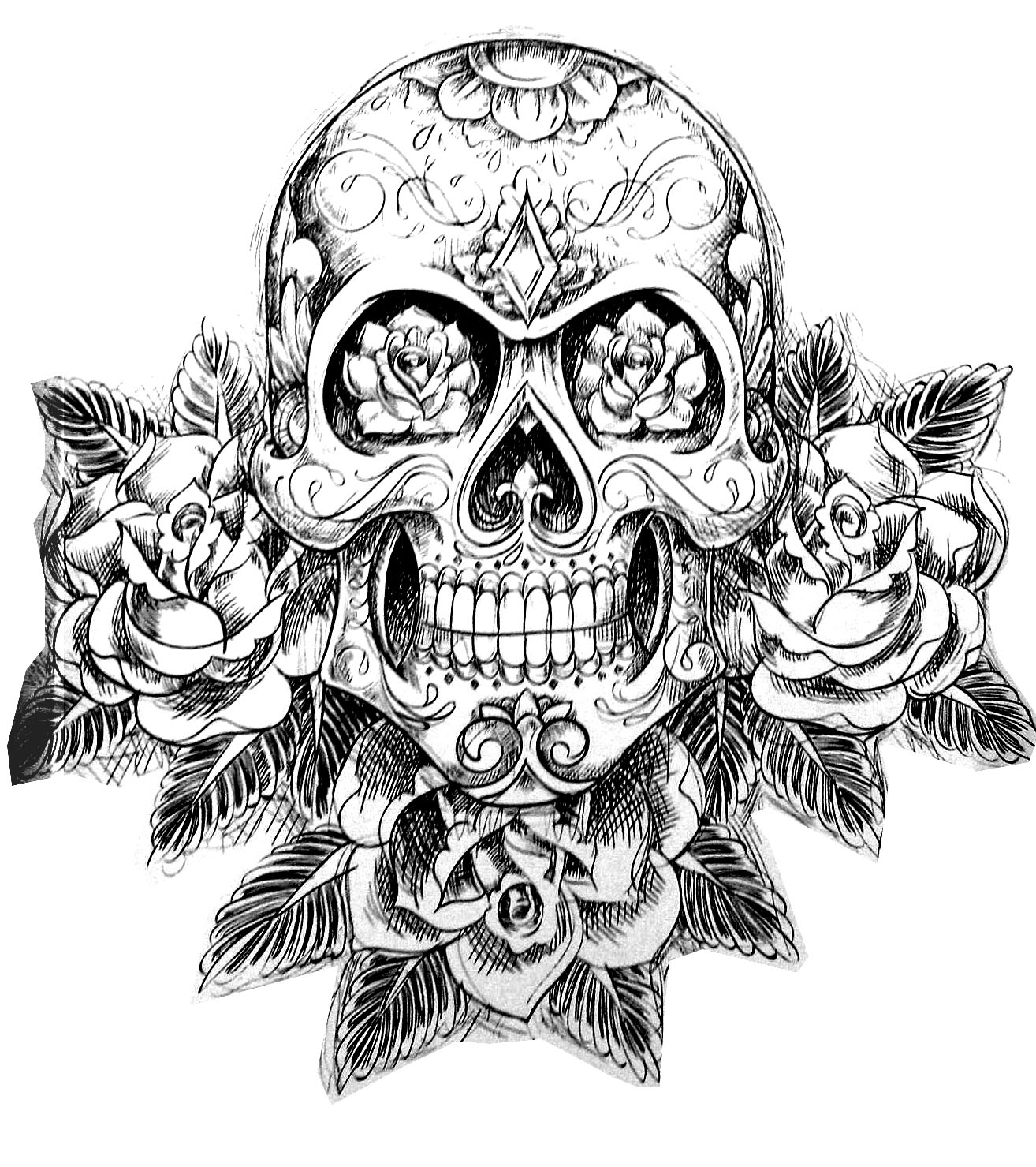 Skull rose