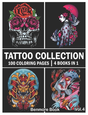 Tattoo collection an adult coloring book with incredible coloring pages awesome and relaxing tattoo designs for men and women volume paperback trident booksellers cafe