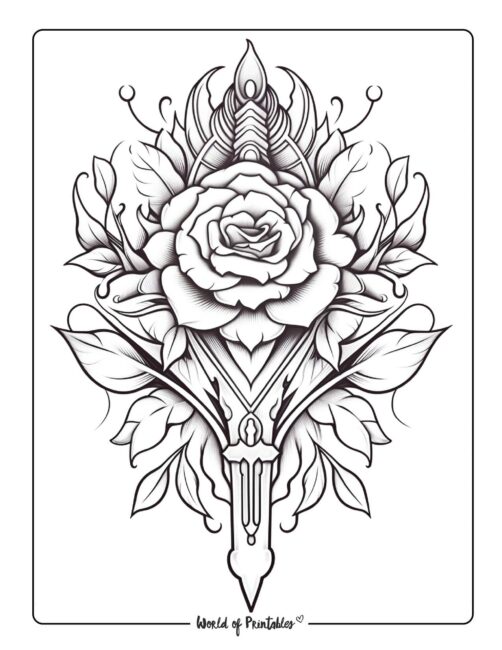 Tattoo coloring pages