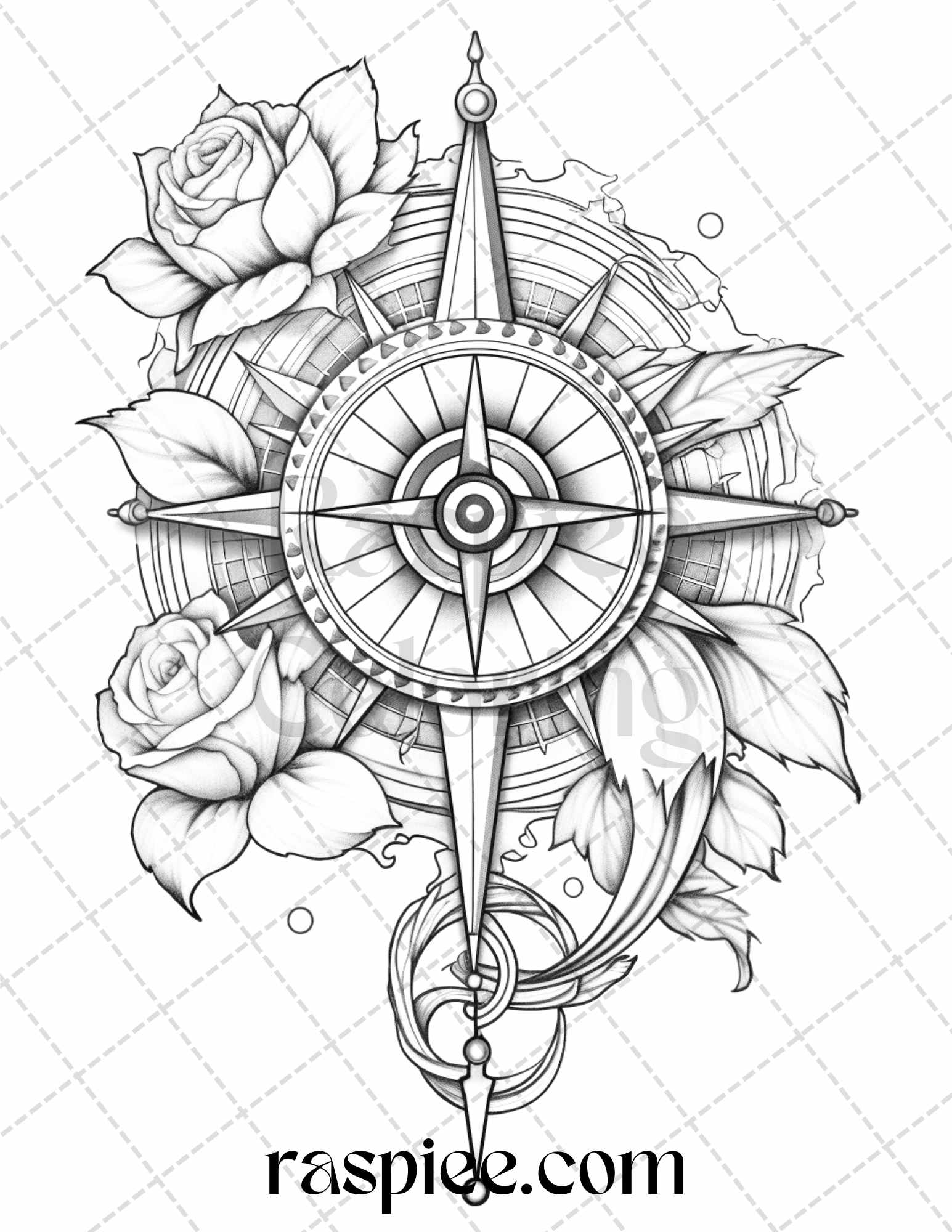 Beautiful tattoos grayscale coloring pages printable for adults pd â coloring