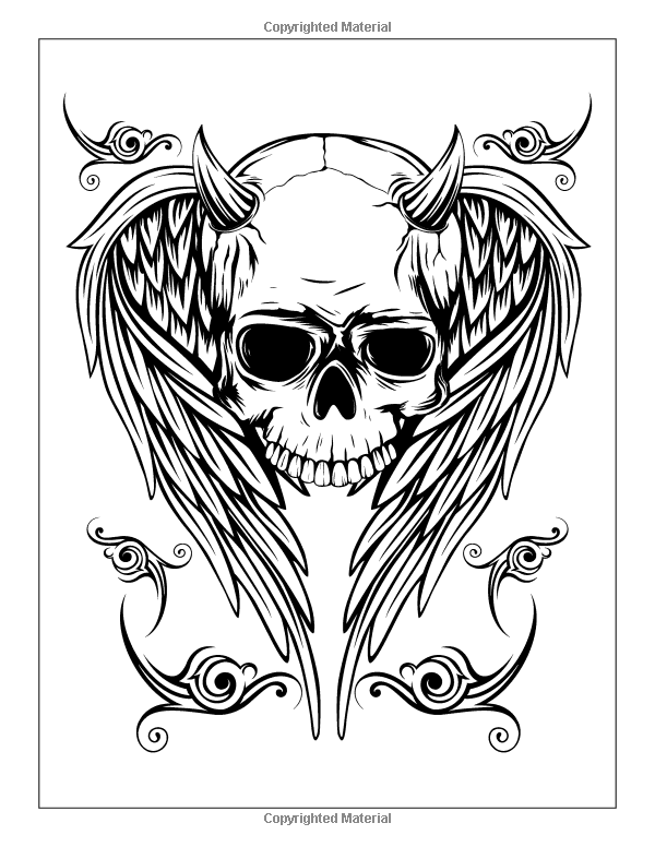 Tattoo coloring book modern tattoo designs skulls hearts skull coloring pages tattoo coloring book skulls drawing