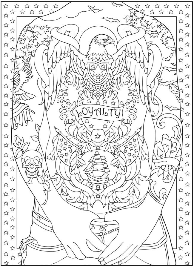 Wele to dover publications adult coloring pages tattoo coloring book designs coloring books