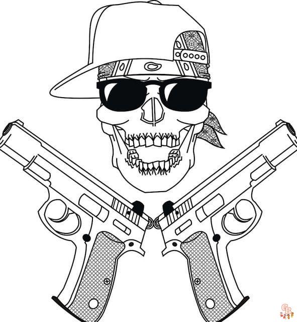 Printable gangster coloring pages free for kids and adults